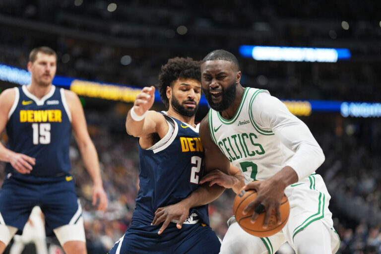 The Nuggets are looking to trade for Jaylen Brown from the Celtics