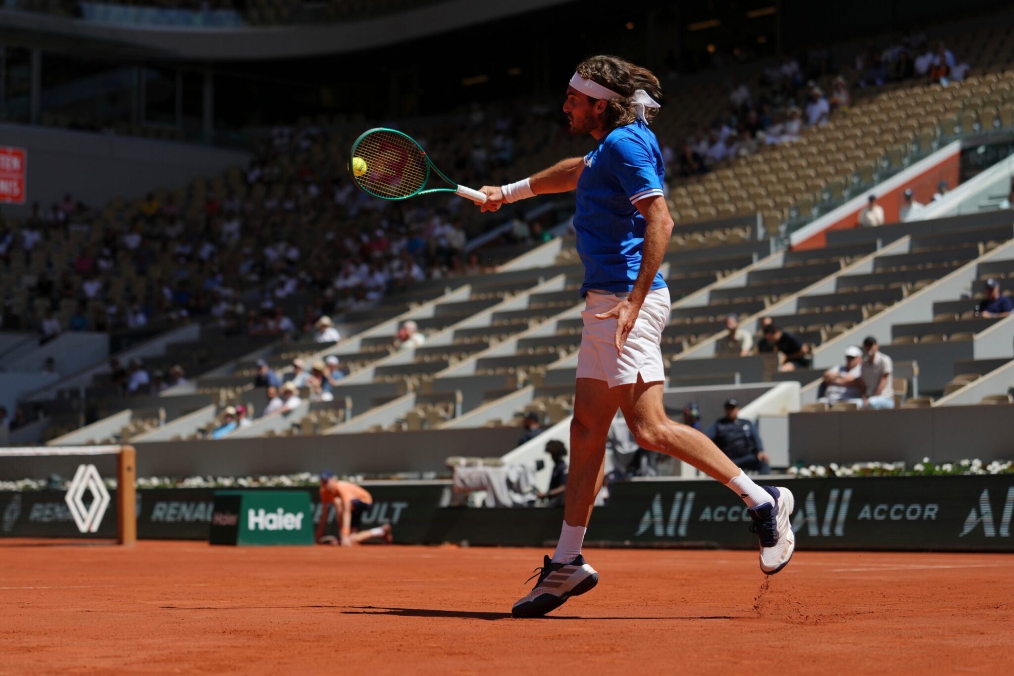 Unfazed, dominant, and in historic form, Tsitsipas put on a display of power and advanced to the second round at Wimbledon