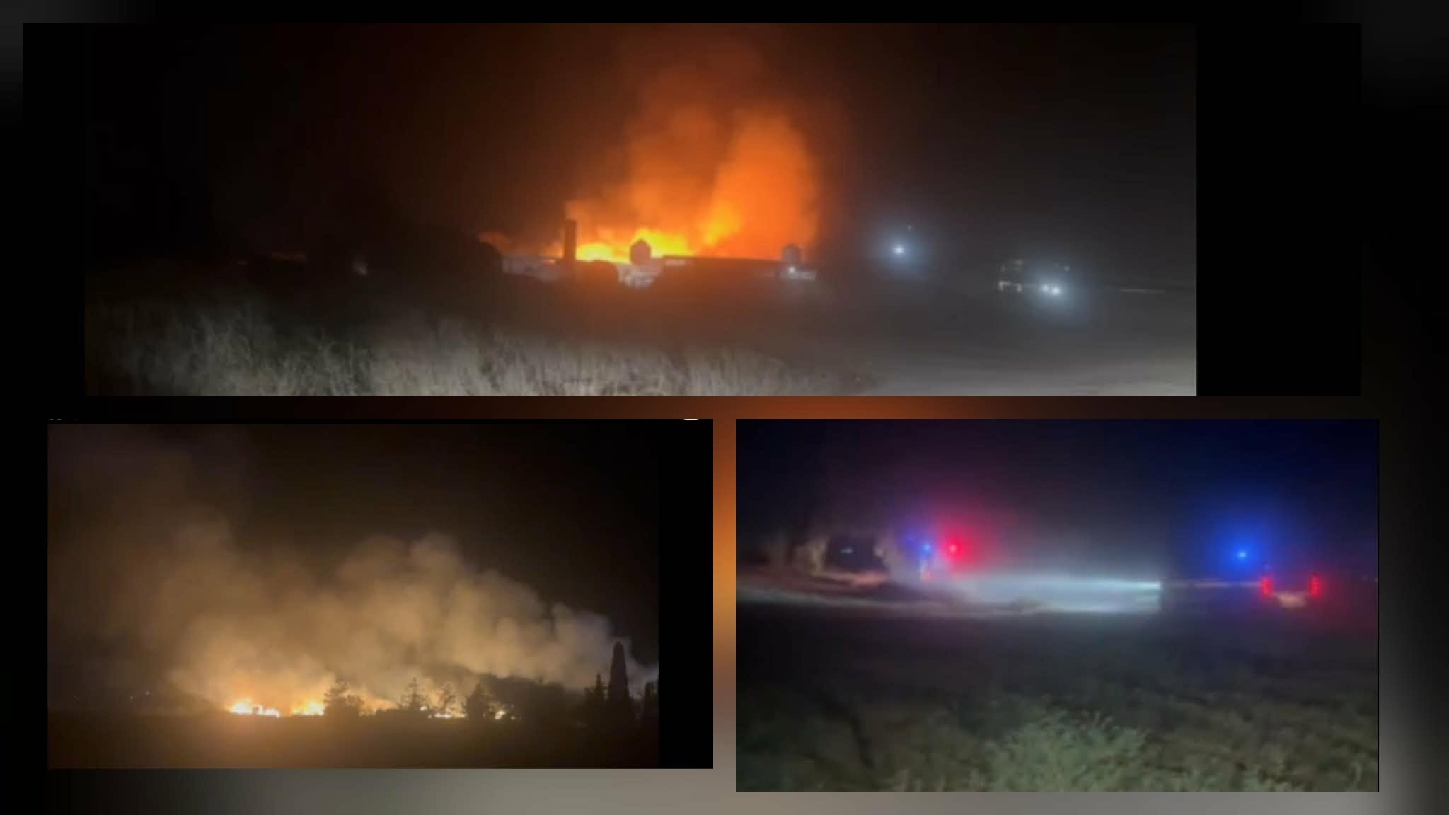 VIDEO: A major fire is raging in a rural area of Avgoros; the Fire Department and Police are on high alert