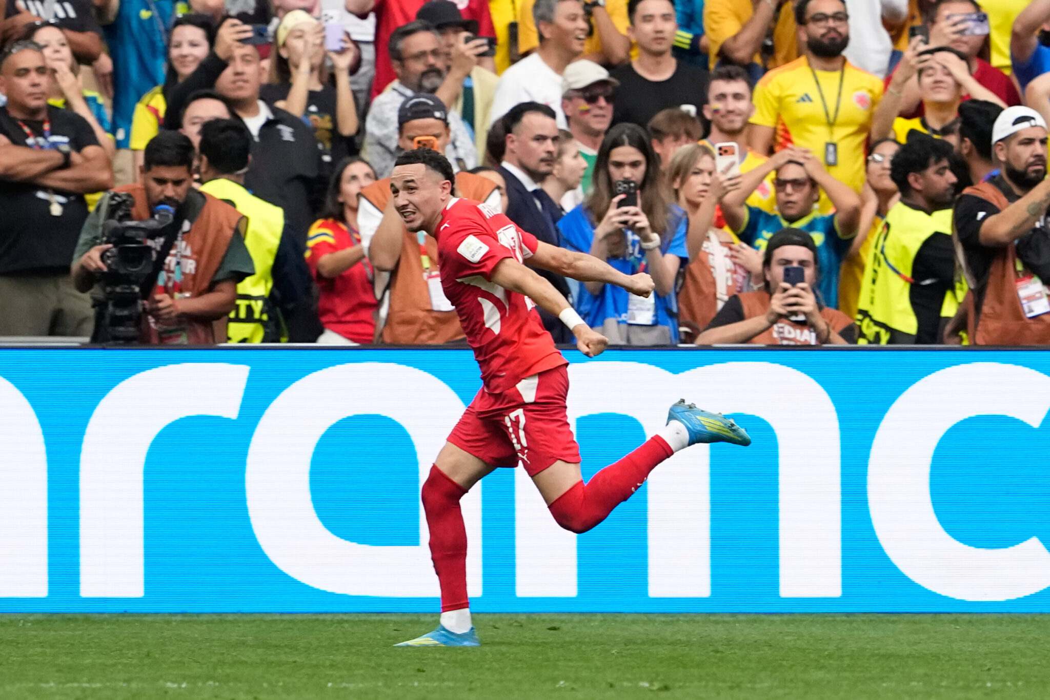 A steely Switzerland defeated Colombia in a penalty shootout and advanced to the quarterfinals