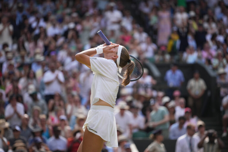 Muchova saved a match point and advanced to the Wimbledon final