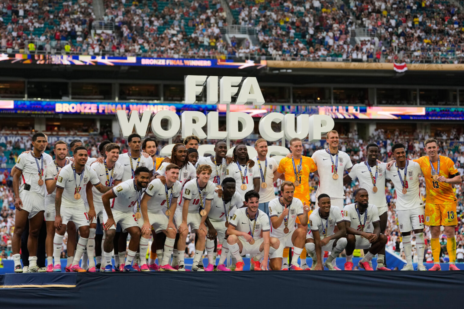 England became the 15th team to finish in third place at a World Cup