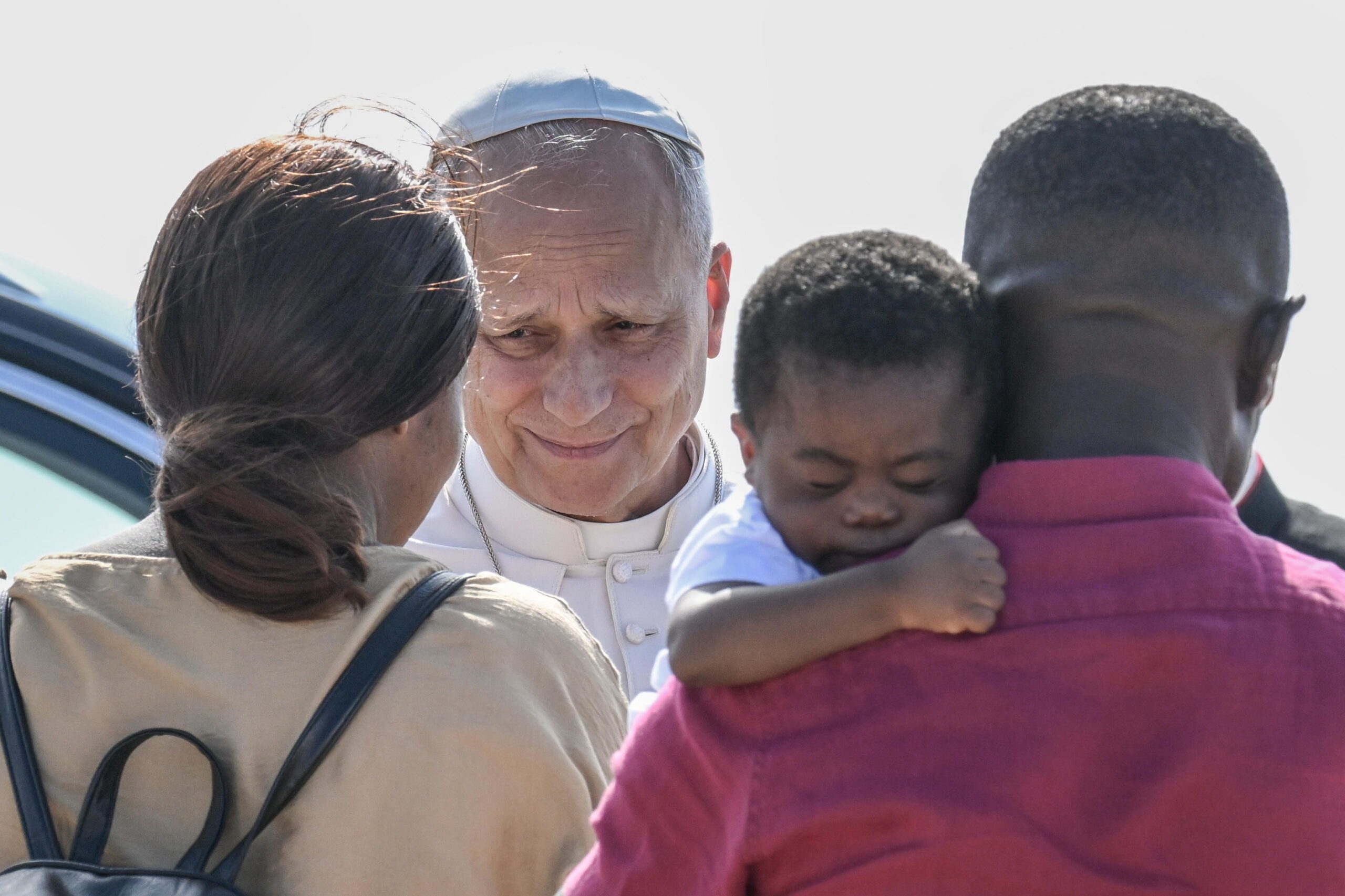 Pope Leo at the destination of the world's deadliest route