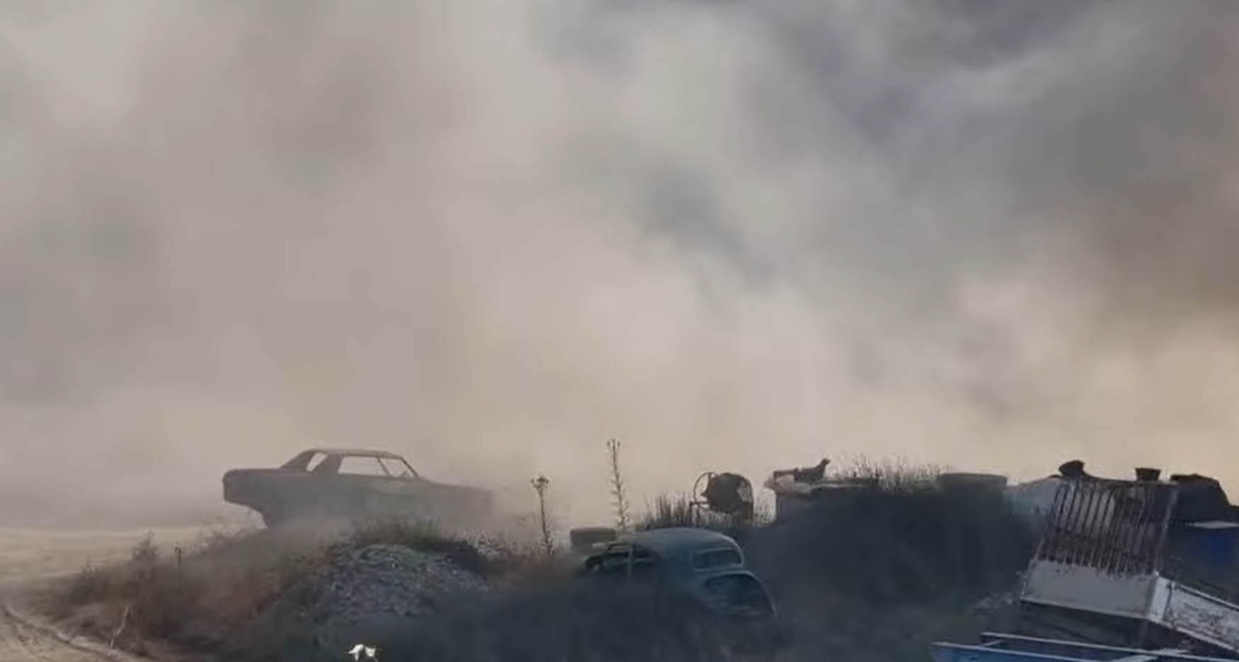 Fire at Ergates: Vehicles and Buildings Affected (VIDEO)