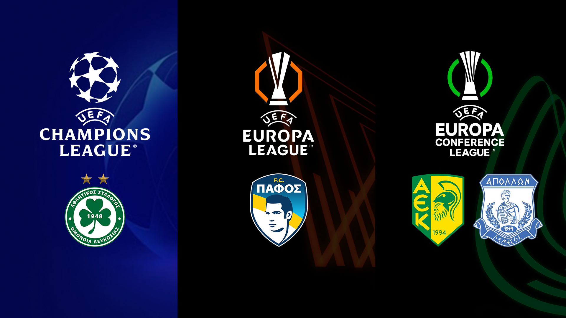 The draw has taken place: Omonia, Paphos, Apollon, and AEK have learned who their potential opponents are… see below