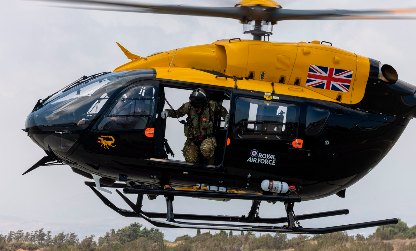 PHOTO: Three new H145 helicopters at the British Bases, ready for operational response 365 days a year
