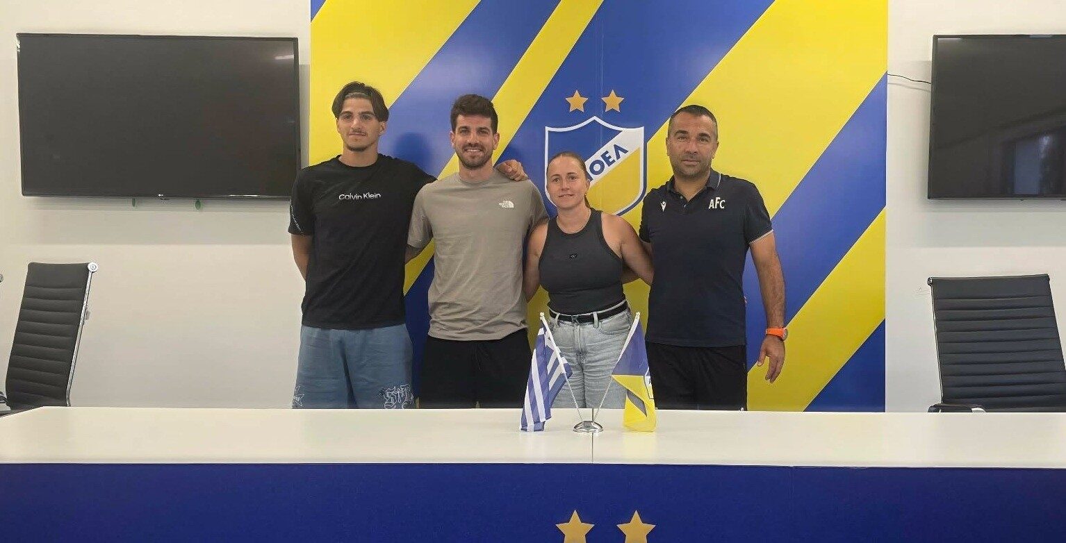 The coaching staff of APOEL's women's team