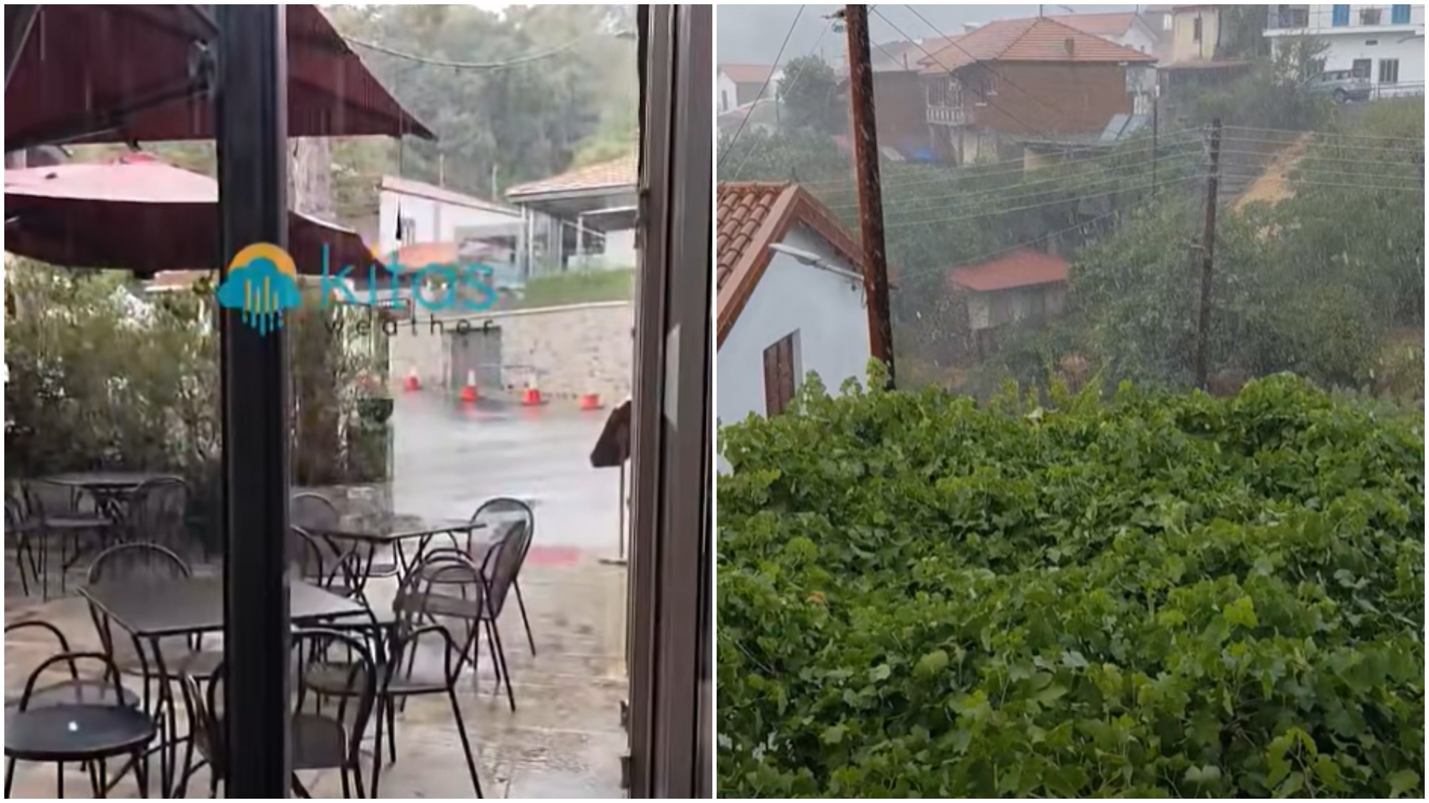 VIDEO: Rain and hail in the mountains, sweltering heat inland