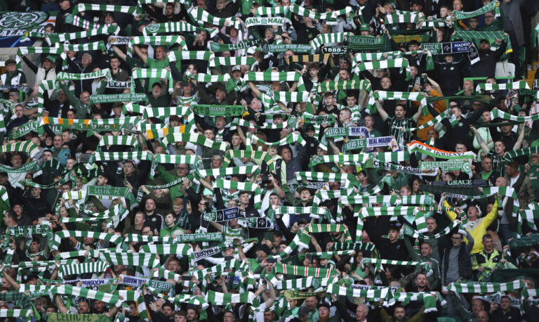 A Celtic fan died after collapsing in the stands during the match against LASK