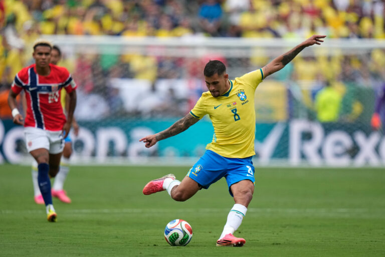 Bruno Guimarães is officially an Arsenal player