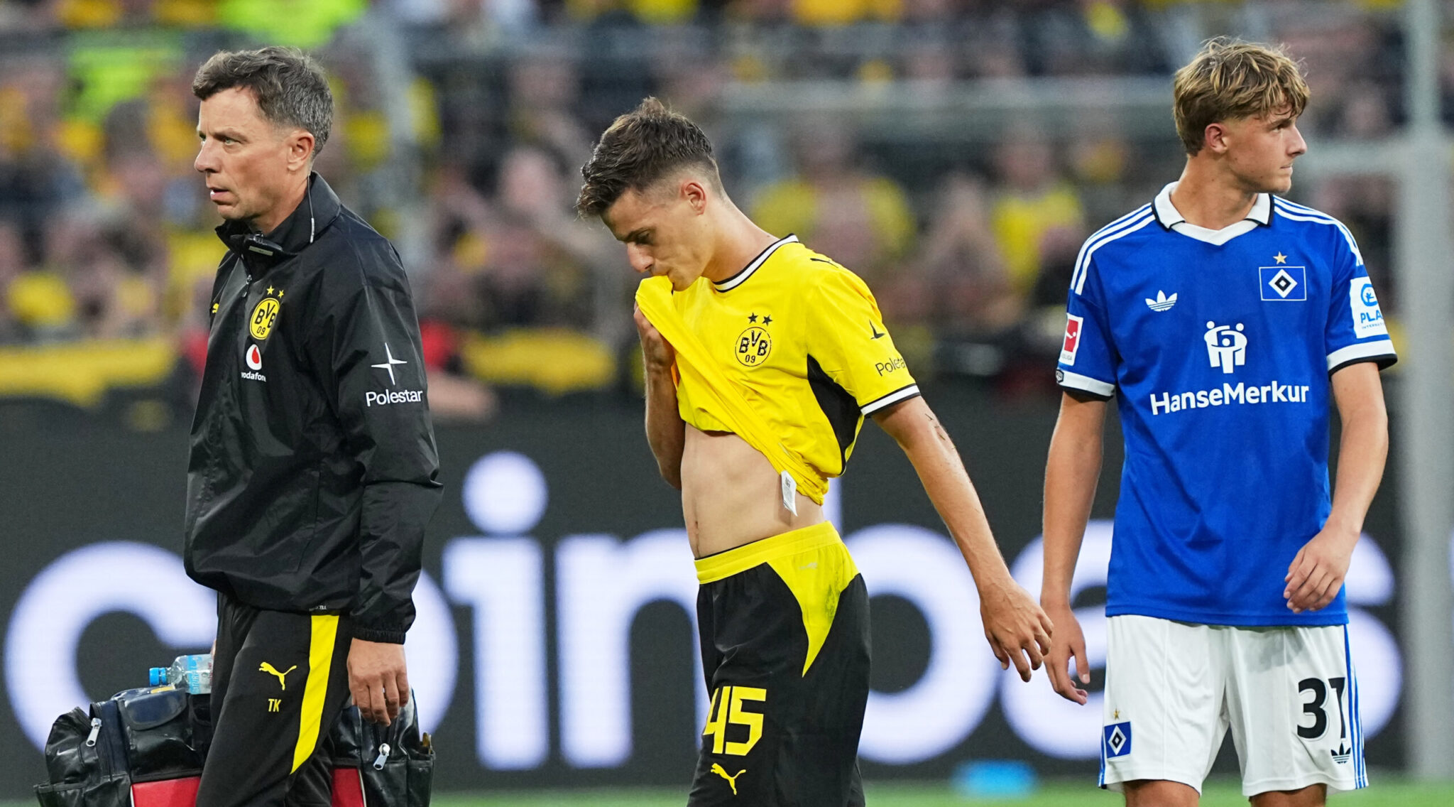 Injury for Konstantelia and forced substitution