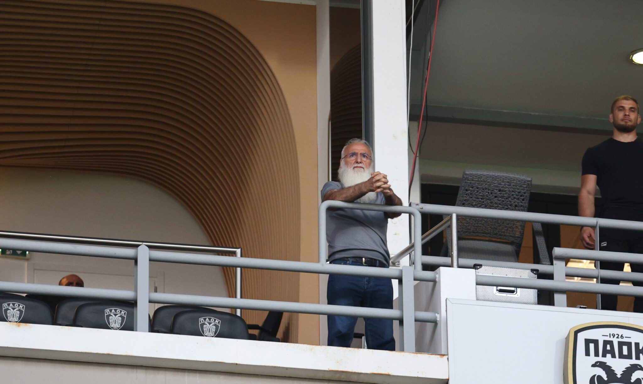 Ivan Savvidis at PAOK’s practice session