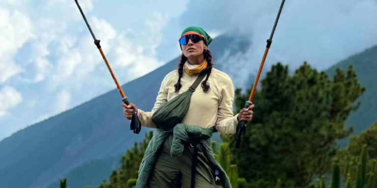 Eugenia Samara: She celebrated her 39th birthday at 4,000 meters, in front of an erupting volcano