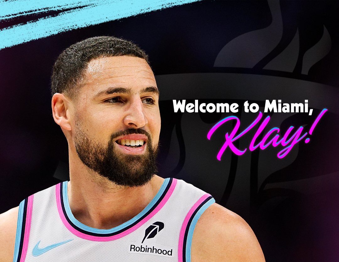And… officially, Antetokounmpo’s teammate on the Heat, Klay Thompson