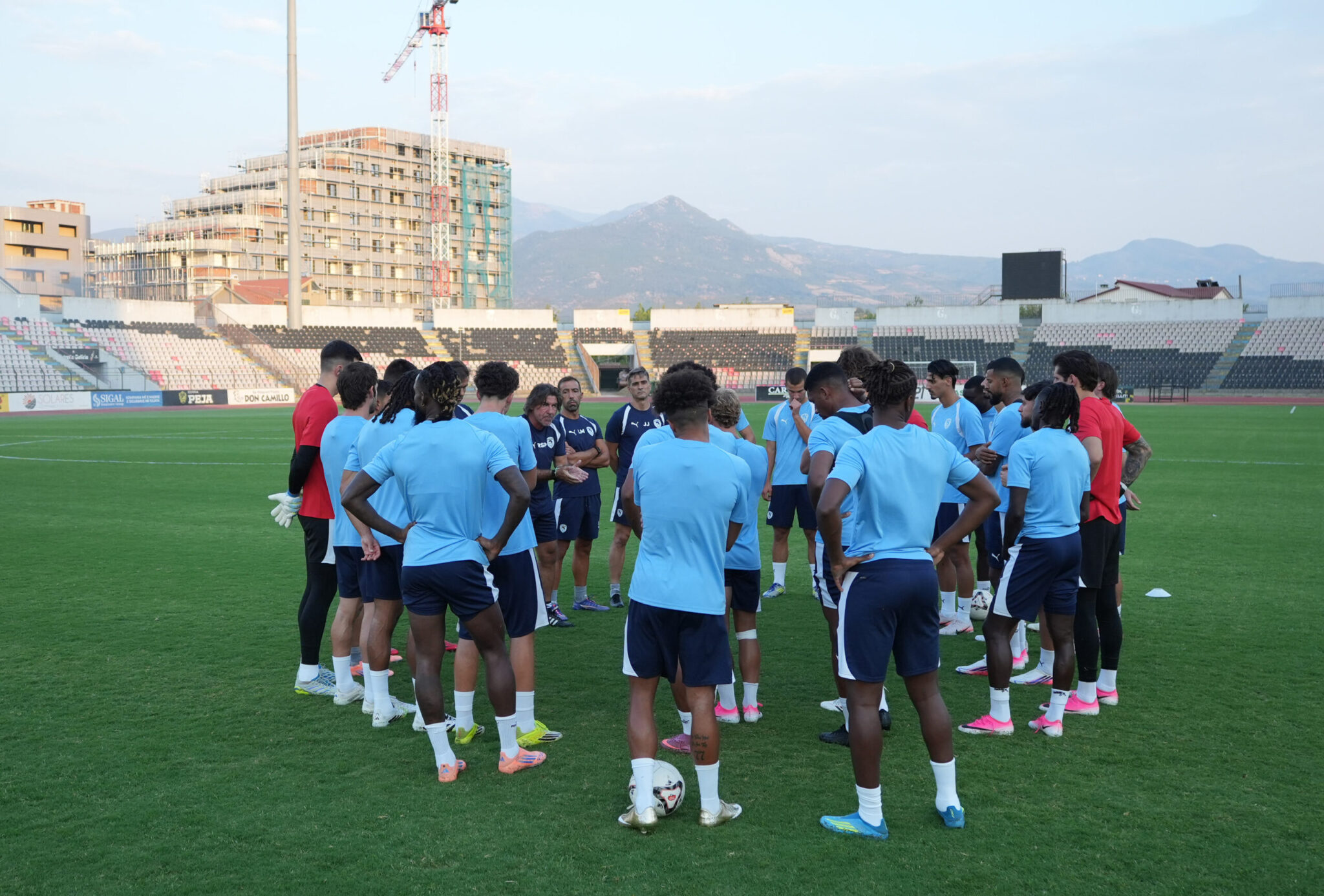 Paphos's practice at the "Elbasan Arena"