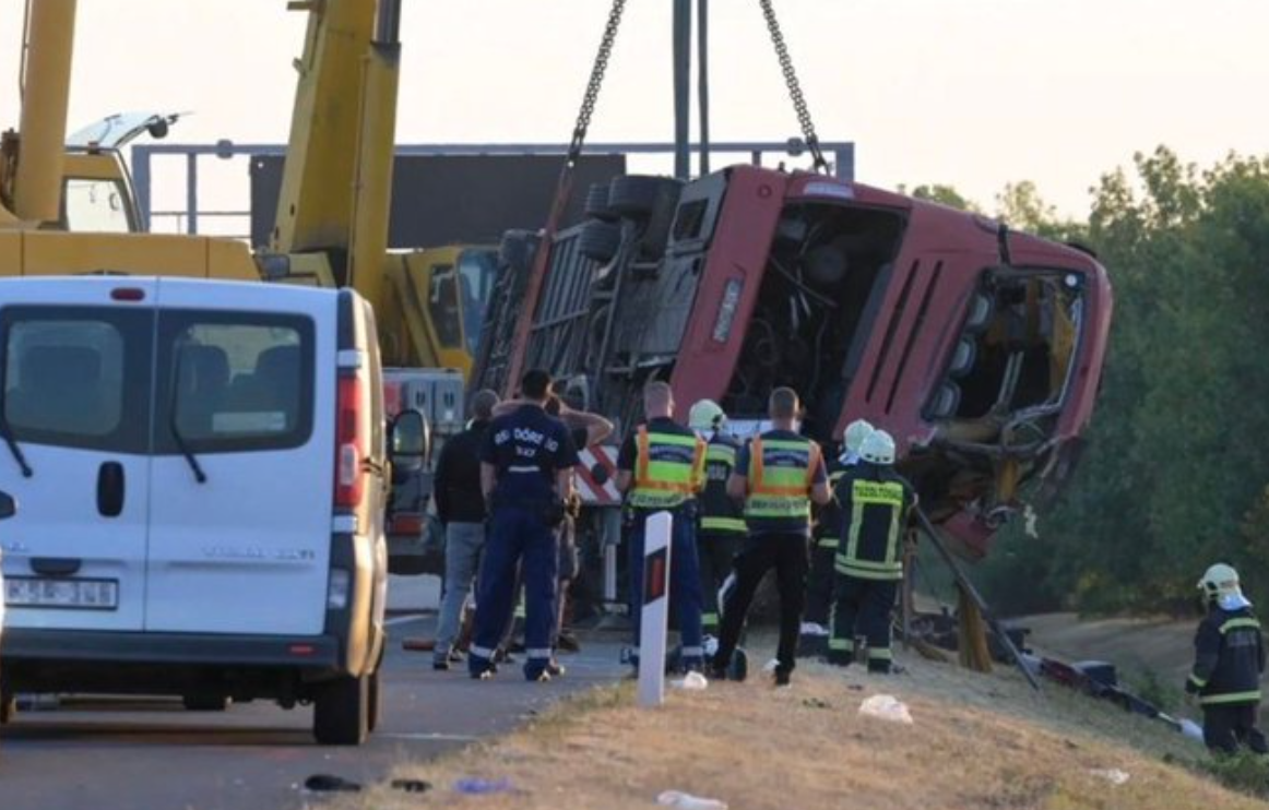 Tragedy in Hungary Leaves Twelve Dead; Bus Ends Up in a Ditch
