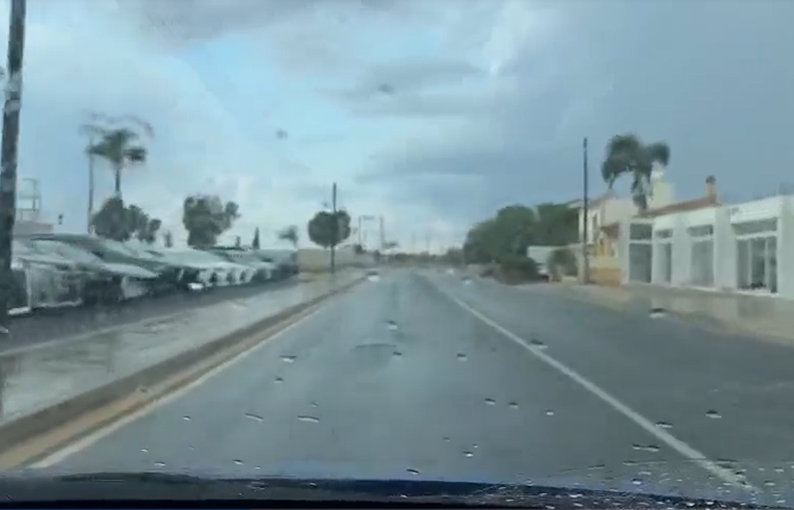 Driving conditions are difficult throughout Cyprus due to bad weather