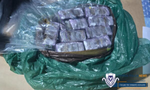 A 30-year-old man was arrested and handcuffed in Nicosia for possession of 230 kilograms of drugs, weapons, and explosives