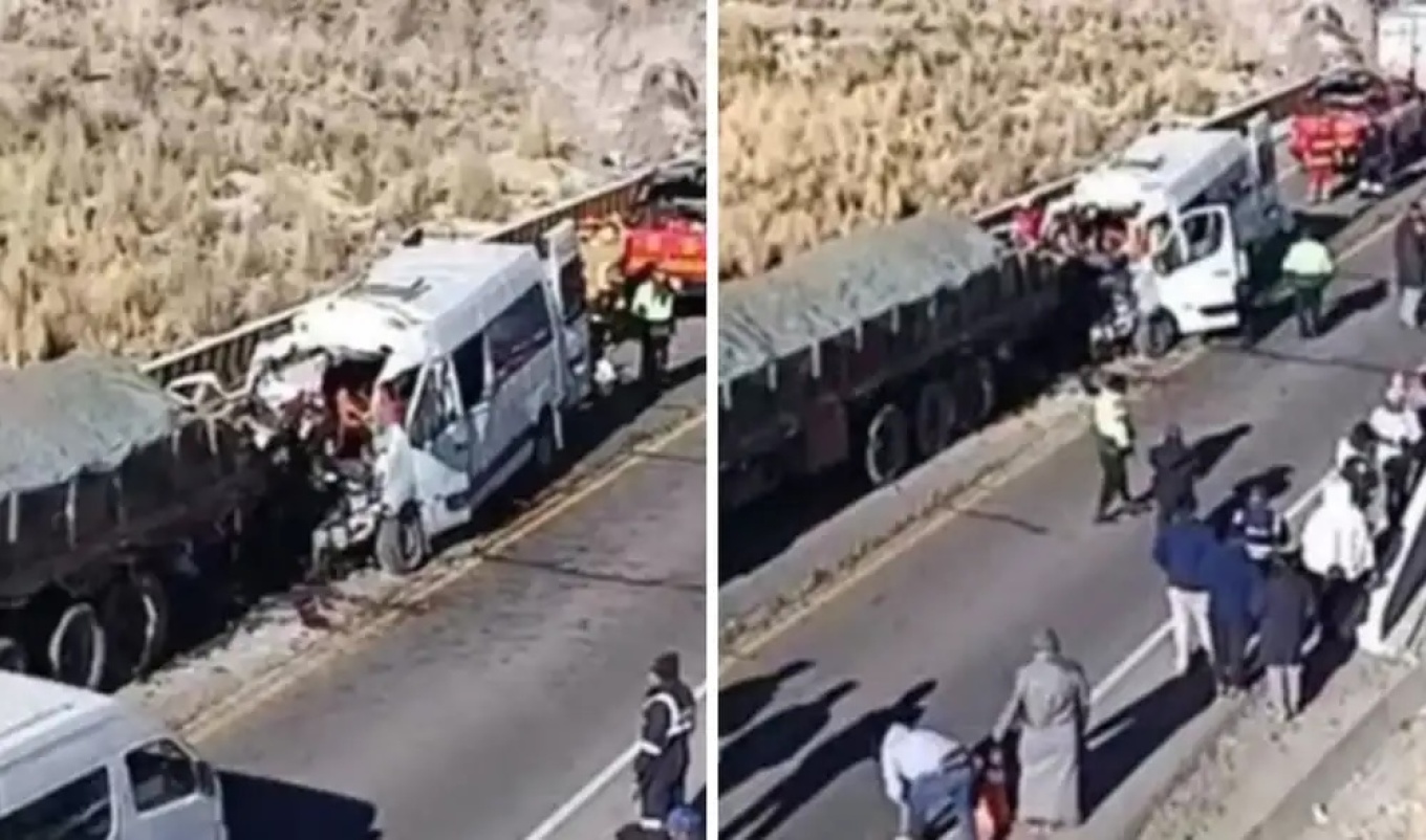 Horrible accident in Peru: Thirteen dead in a collision between a van and a semi-truck, including children