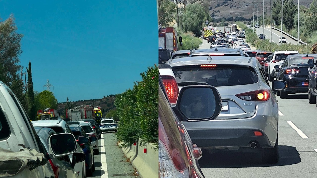 PHOTO: Serious car accident on the highway; Fire Department conducting rescue operation