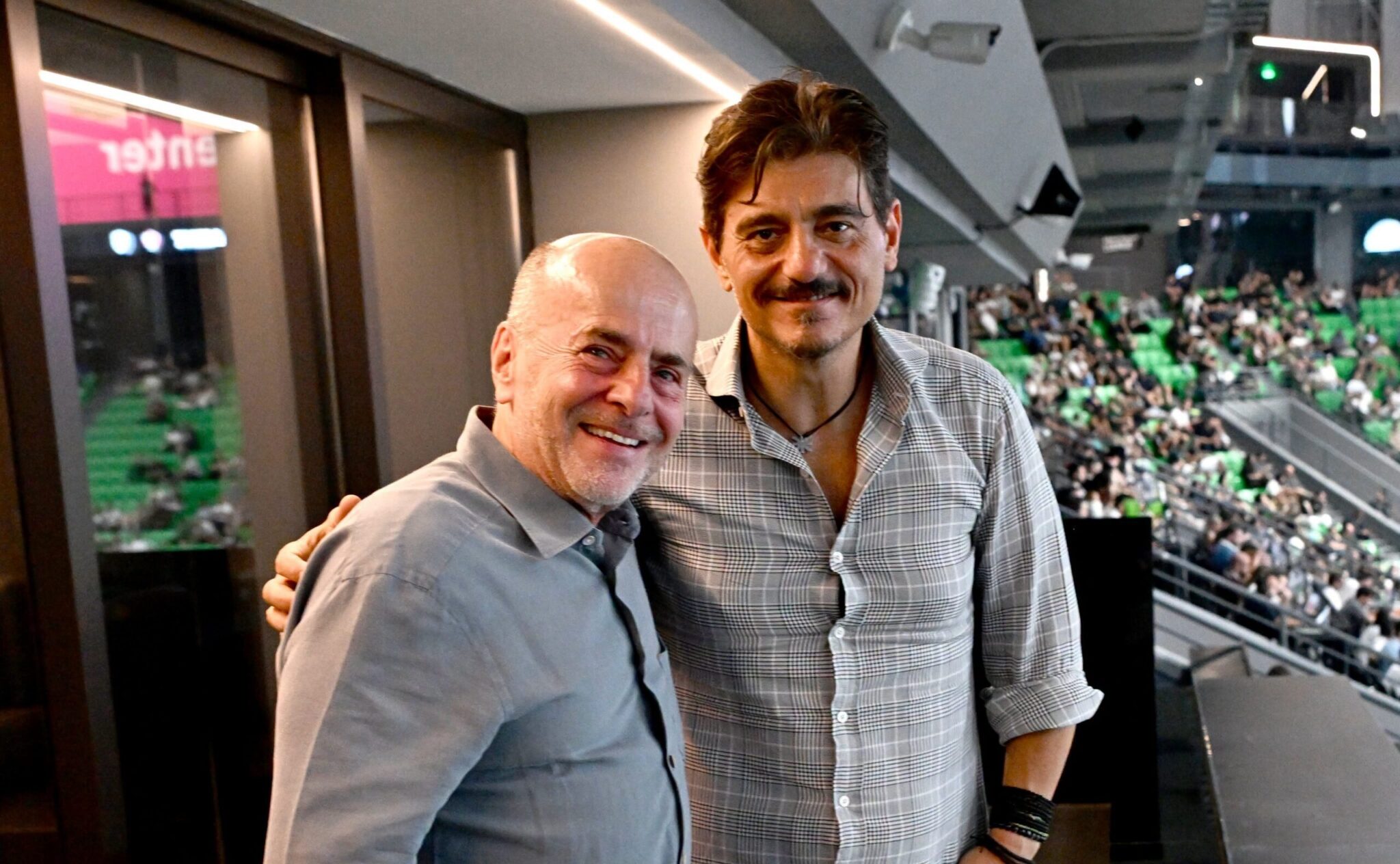 Joint post by the soccer and basketball clubs featuring Alafouzos and Giannakopoulos: “United we stand”