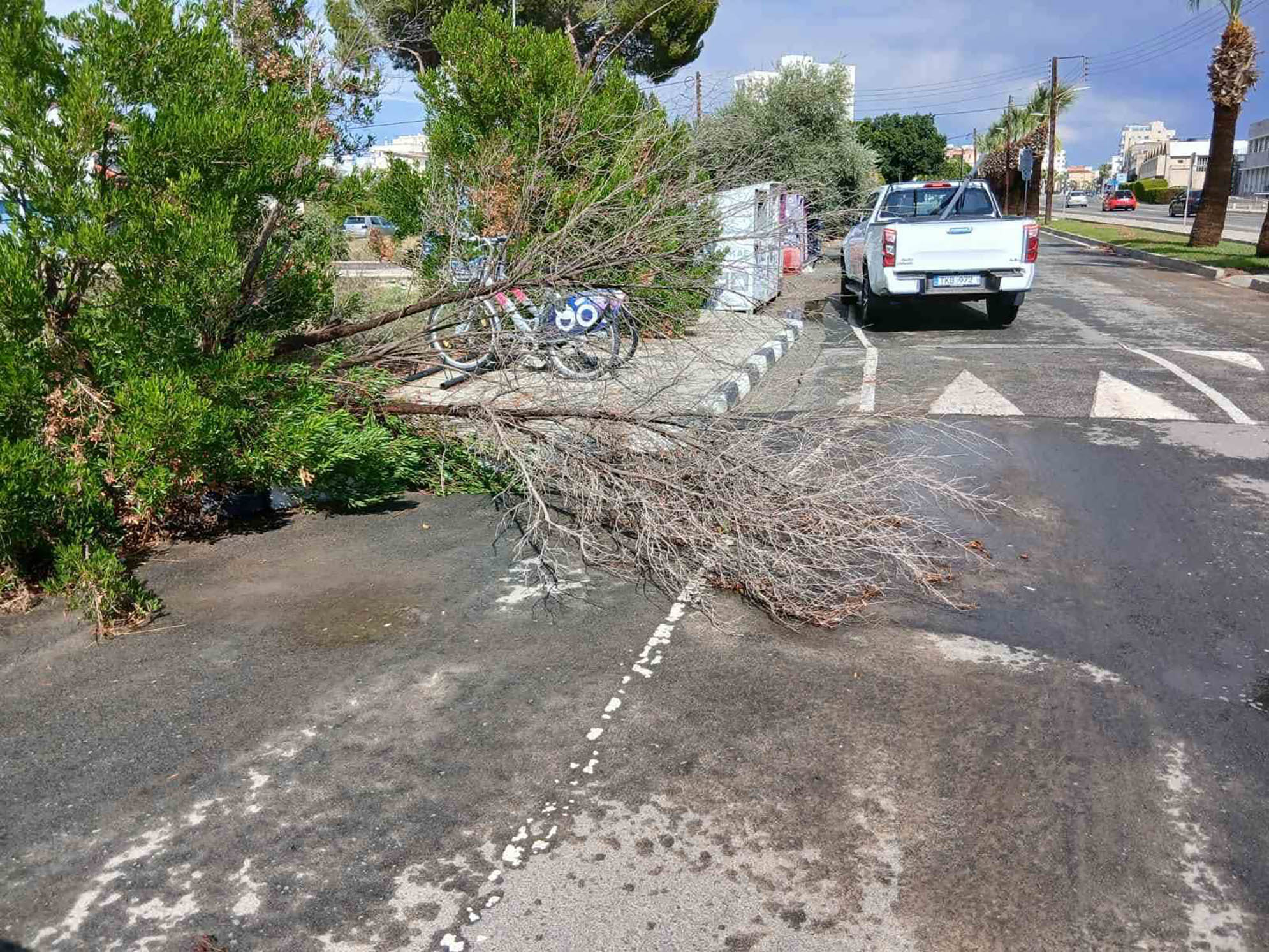 Roof Tiles “Flying Off” Roofs: Damage to Homes and Vehicles in Limassol Due to Severe Weather Conditions