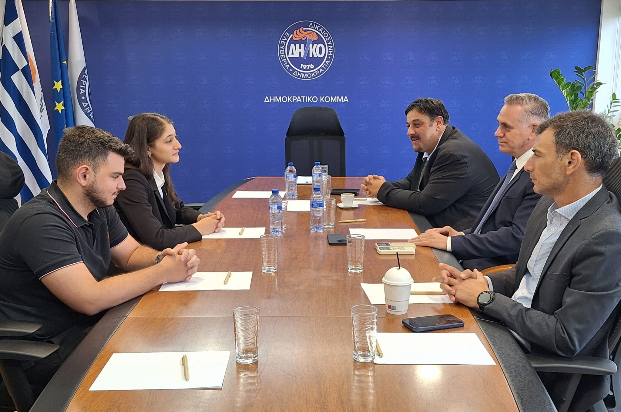 Nikolas Papadopoulos and Sofia Christodoulou discussed prospects for collaboration at the Center