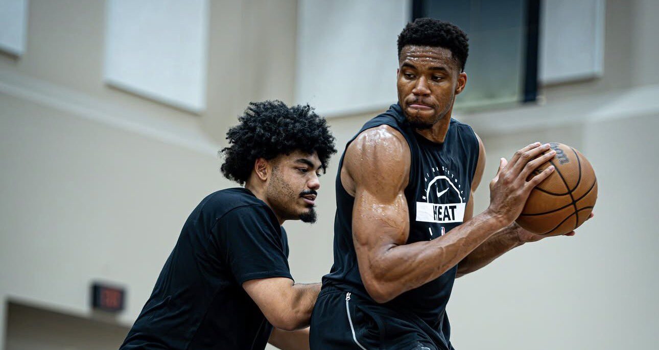 Antetokounmpo and the other Heat players are holding a training camp ahead of the start of practice