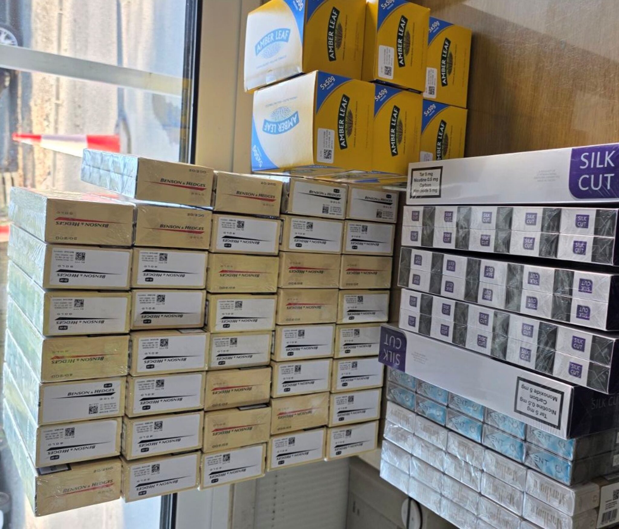 PHOTO: Turkish cypriots “caught” with a large quantity of illegal tobacco products at the roadblock