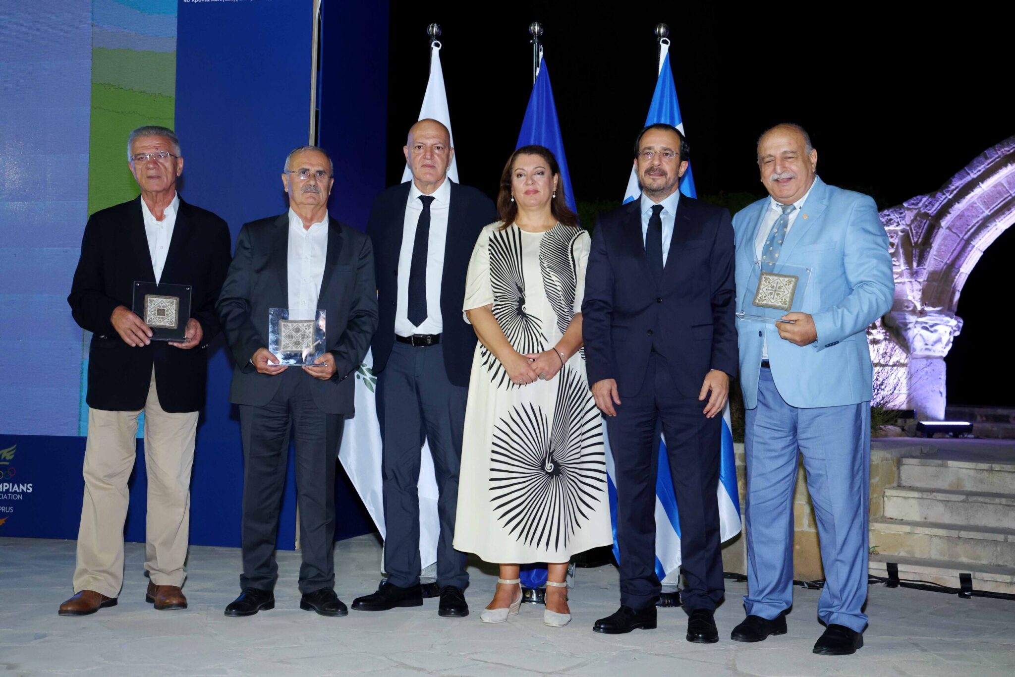 Honors Bestowed on Two Longtime EAK and PSAT Officials for the Greece-Cyprus Sports Protocol