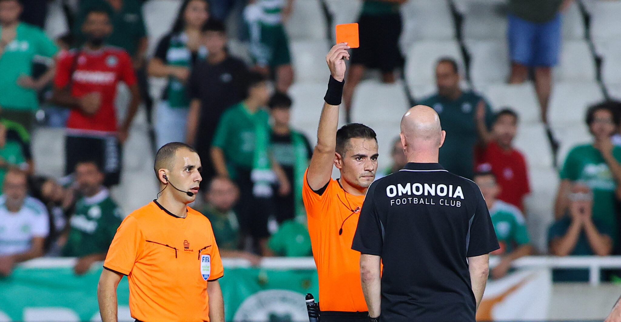 Henning Berg was sent off after the match ended