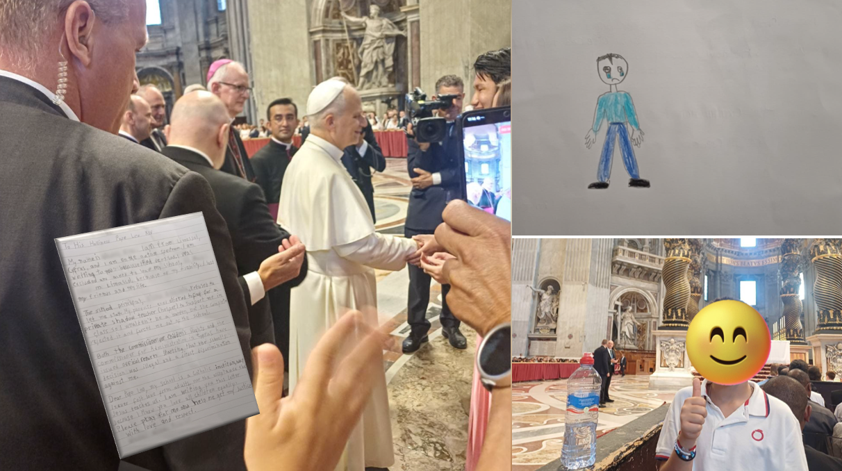 A child with ADHD who was “expelled” from the Catholic school he attended… made it all the way to the Pope (PHOTO)