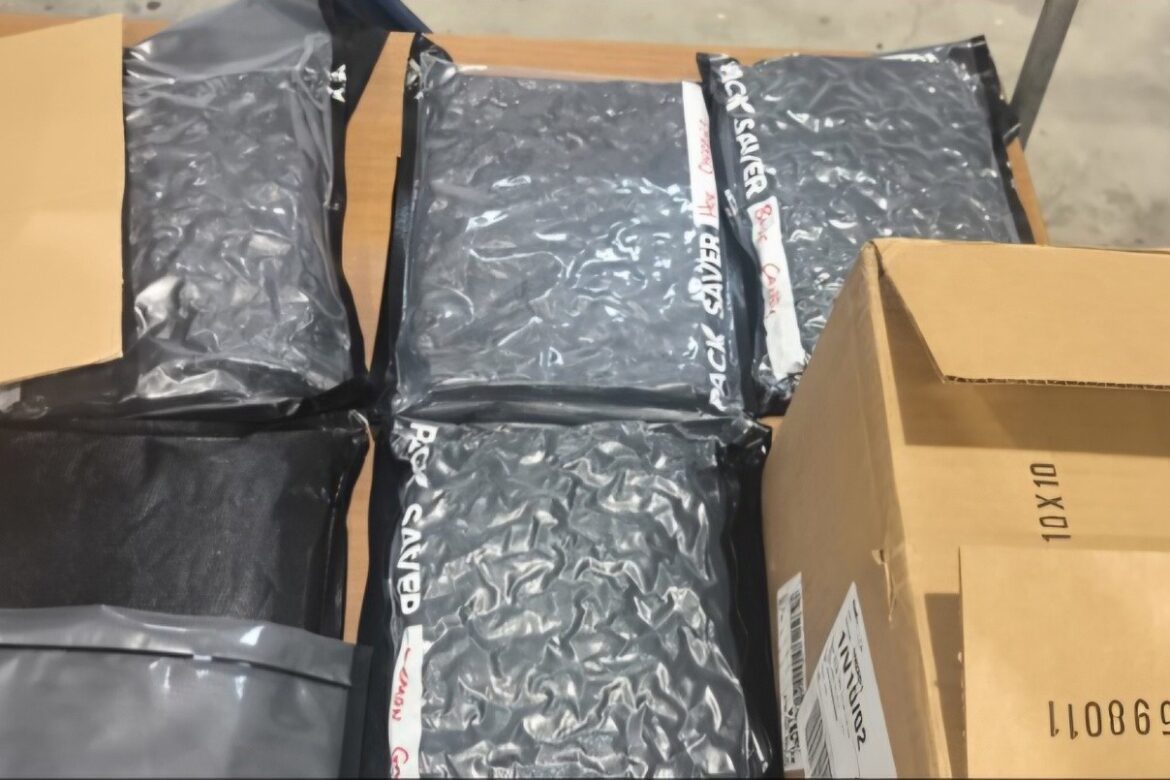 PHOTO: Packages containing nearly 6 kg of cannabis at Larnaca Airport; investigation underway to identify the recipient