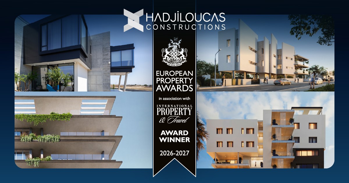 Hadjiloucas Constructions has been recognized for the second consecutive year at the European Property Awards, winning four awards