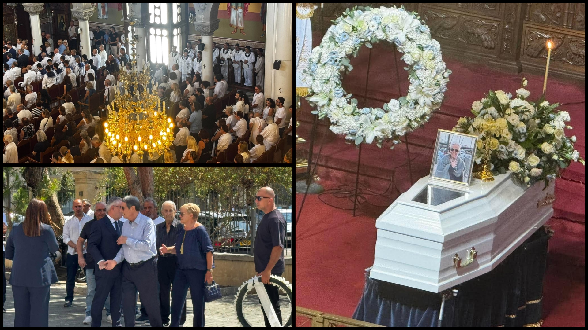 VIDEO: A final farewell to Popi Christoforou in a white coffin, attended by sailors