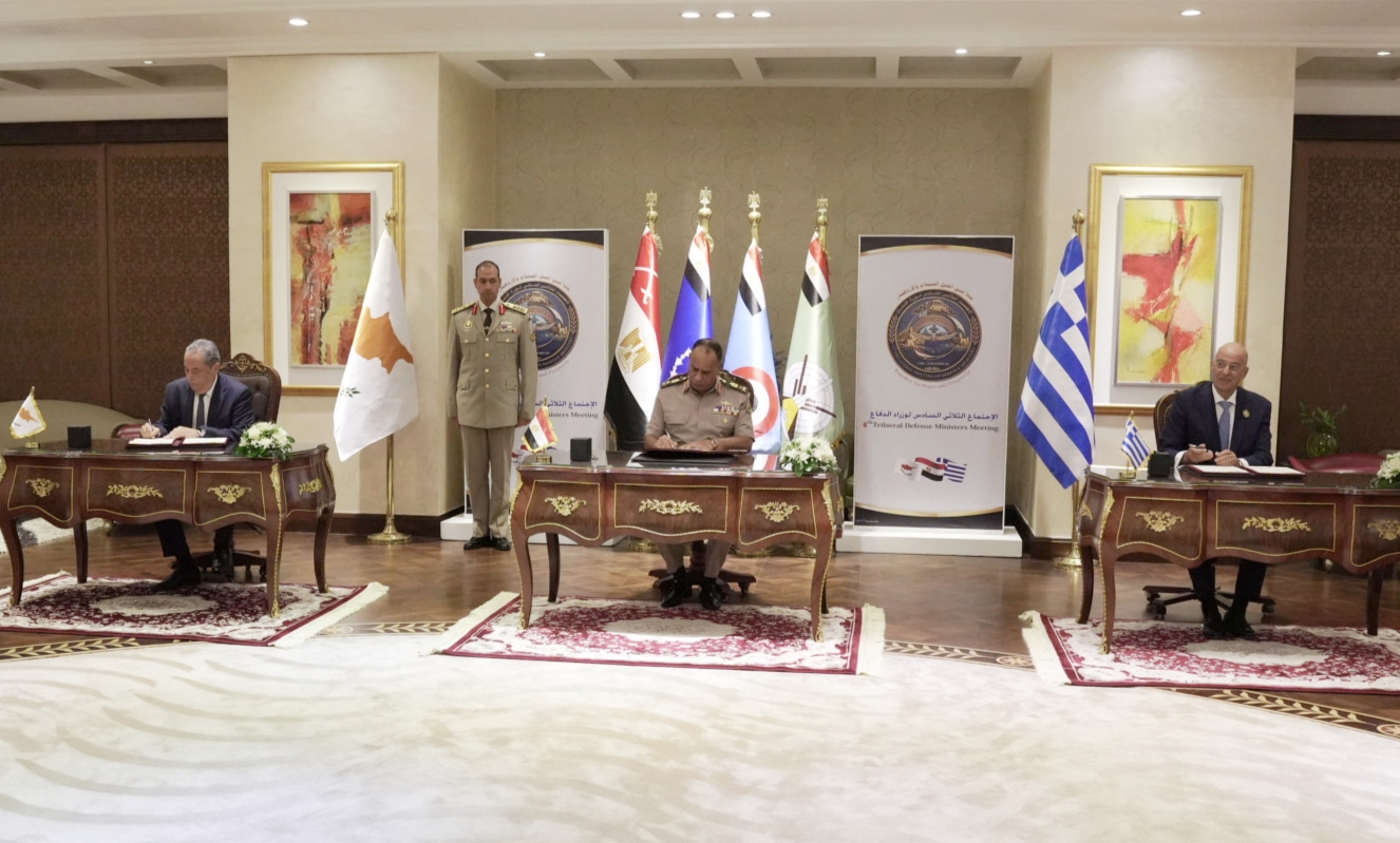 Here is the Joint Statement of the 6th Meeting of the Defense Ministers of Cyprus, Greece, and Egypt, held in Cairo