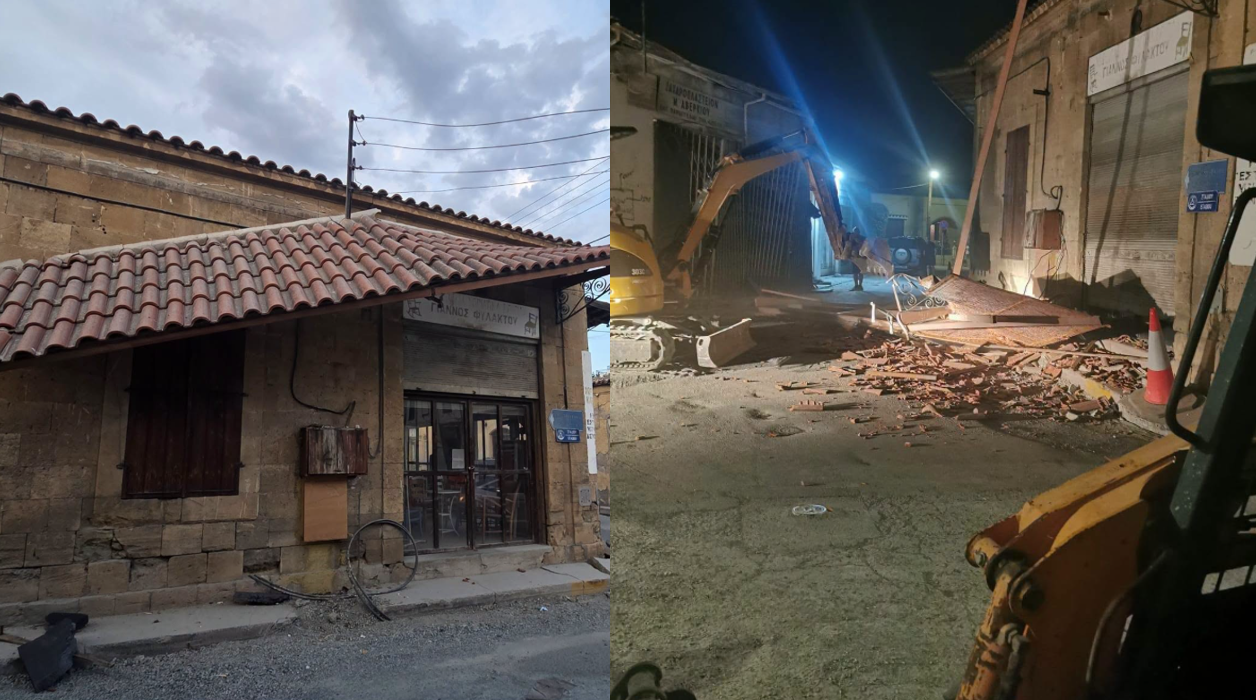 VIDEO & PHOTOS: Driver “rammed” the canopy that collapsed in Strovolos