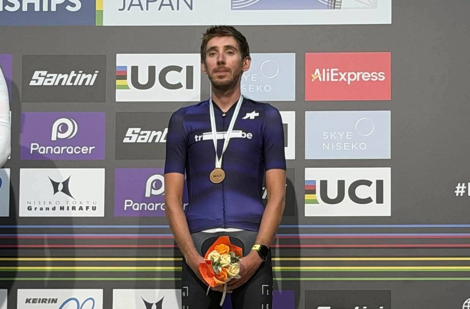 The three-time winner of the Cyprus Gran Fondo on the World Championship podium