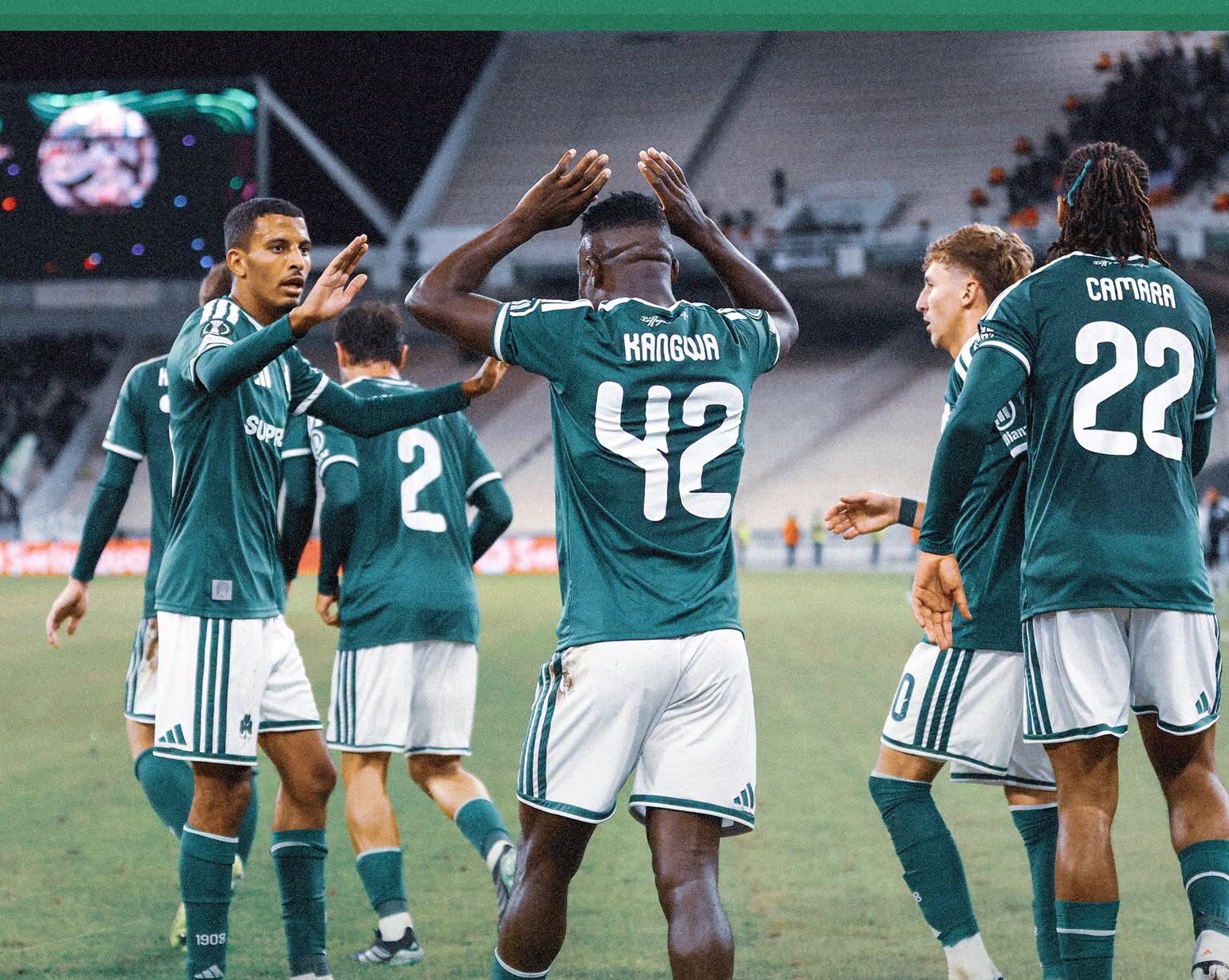 Panathinaikos’s lineup for the derby against AEK