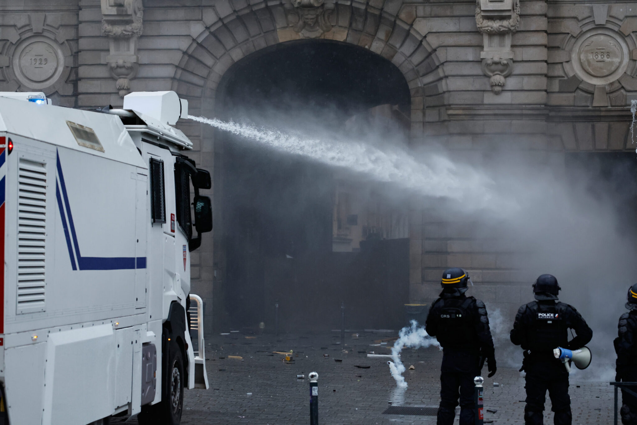 VIDEO: Things were left in shambles after the protests in France, with 1,000 arrests and two seriously injured