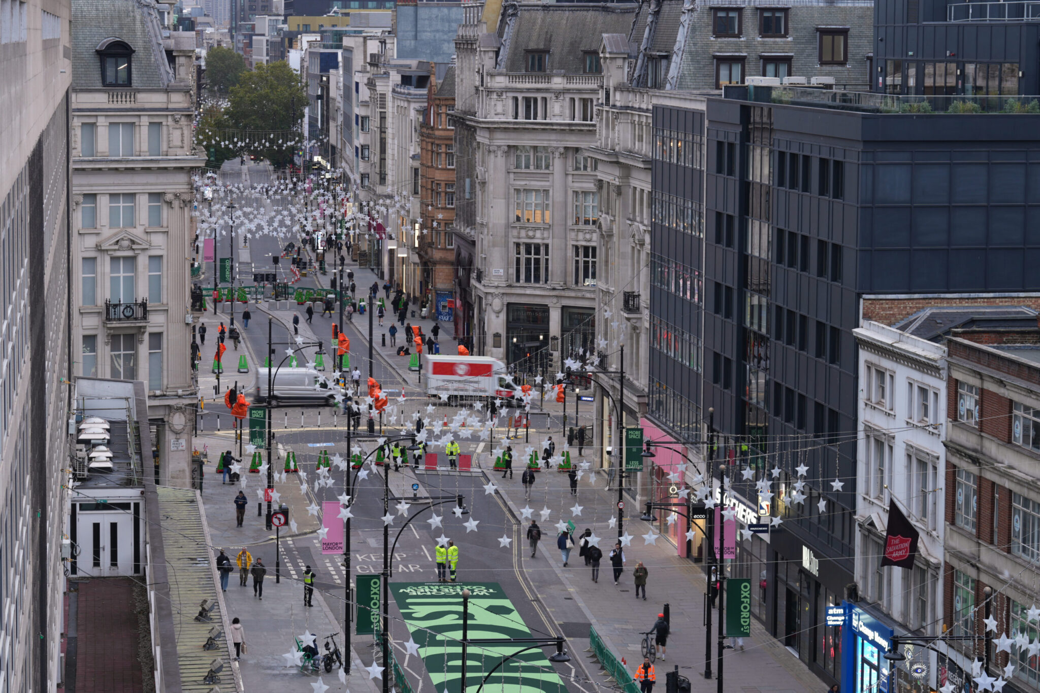 Oxford Street has become… a pedestrian street—a new era in the commercial heart of London