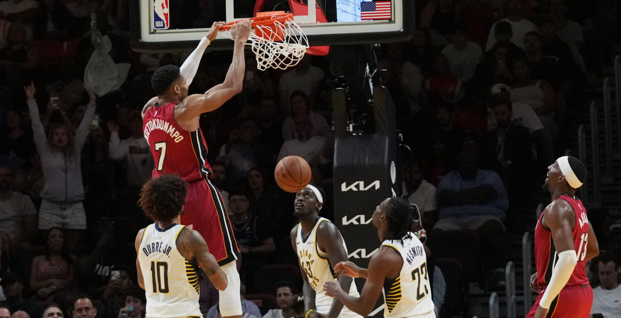 Giannis records a triple-double and the Heat secure their second straight win with a 145-point performance (VIDEO)