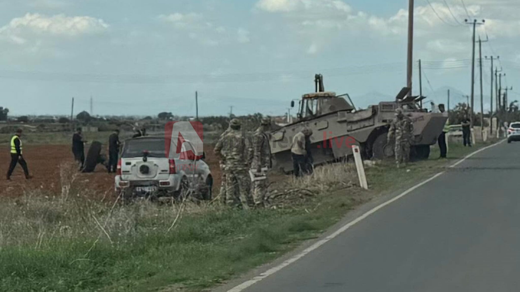 Serious accident in the National Guard: A personnel carrier overturned; two soldiers are in the hospital