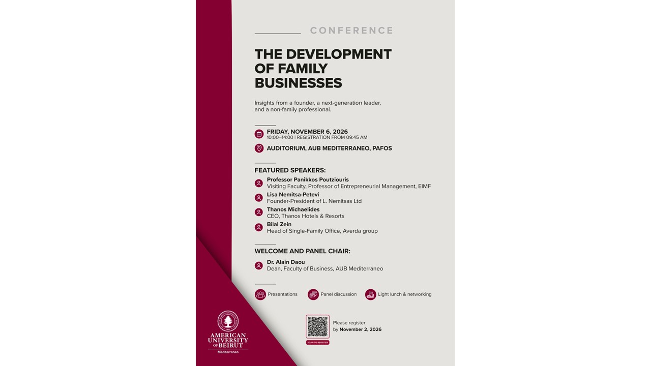 AUB Mediterraneo is organizing an open workshop on family businesses