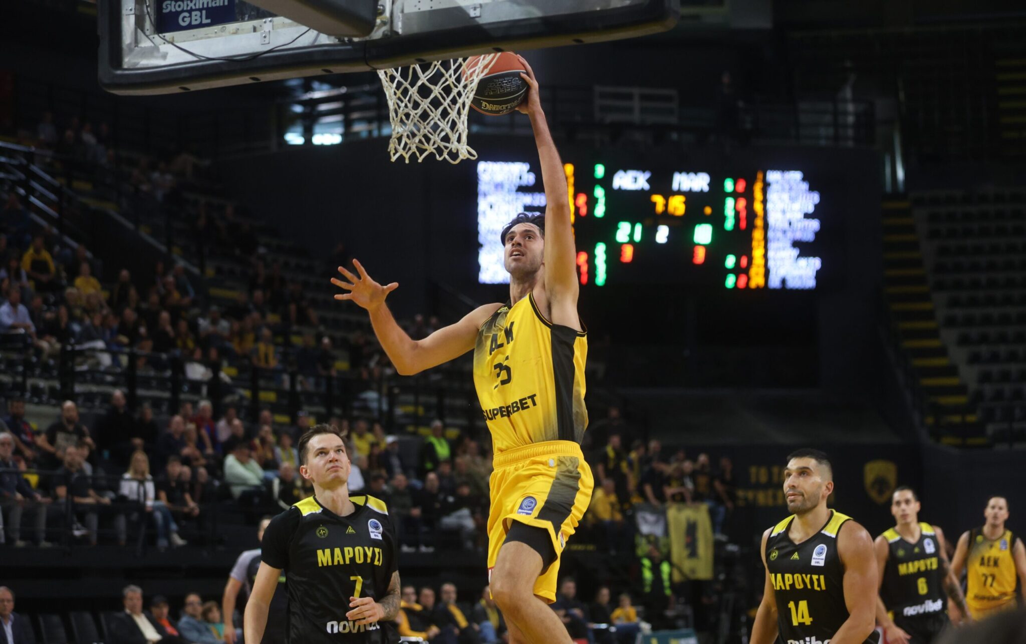An impressive debut with a 20-point win and a stellar starting lineup for AEK