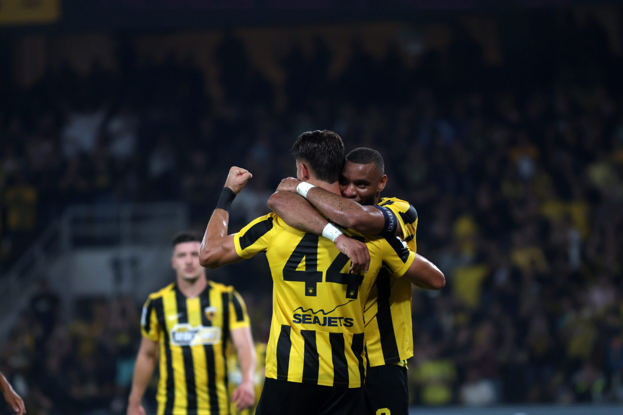 The center backs cleared the way for a strong AEK