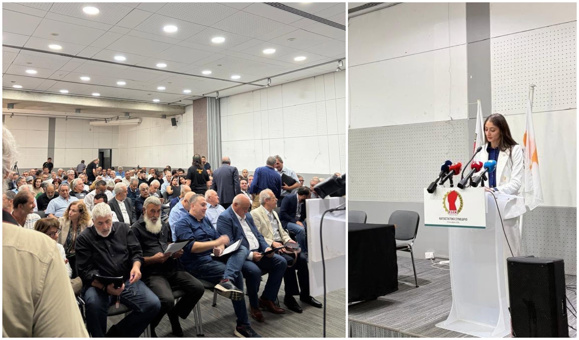 PHOTO: EDEK’s Constitutional Convention is underway; Sofia Christodoulou sent a message of unity