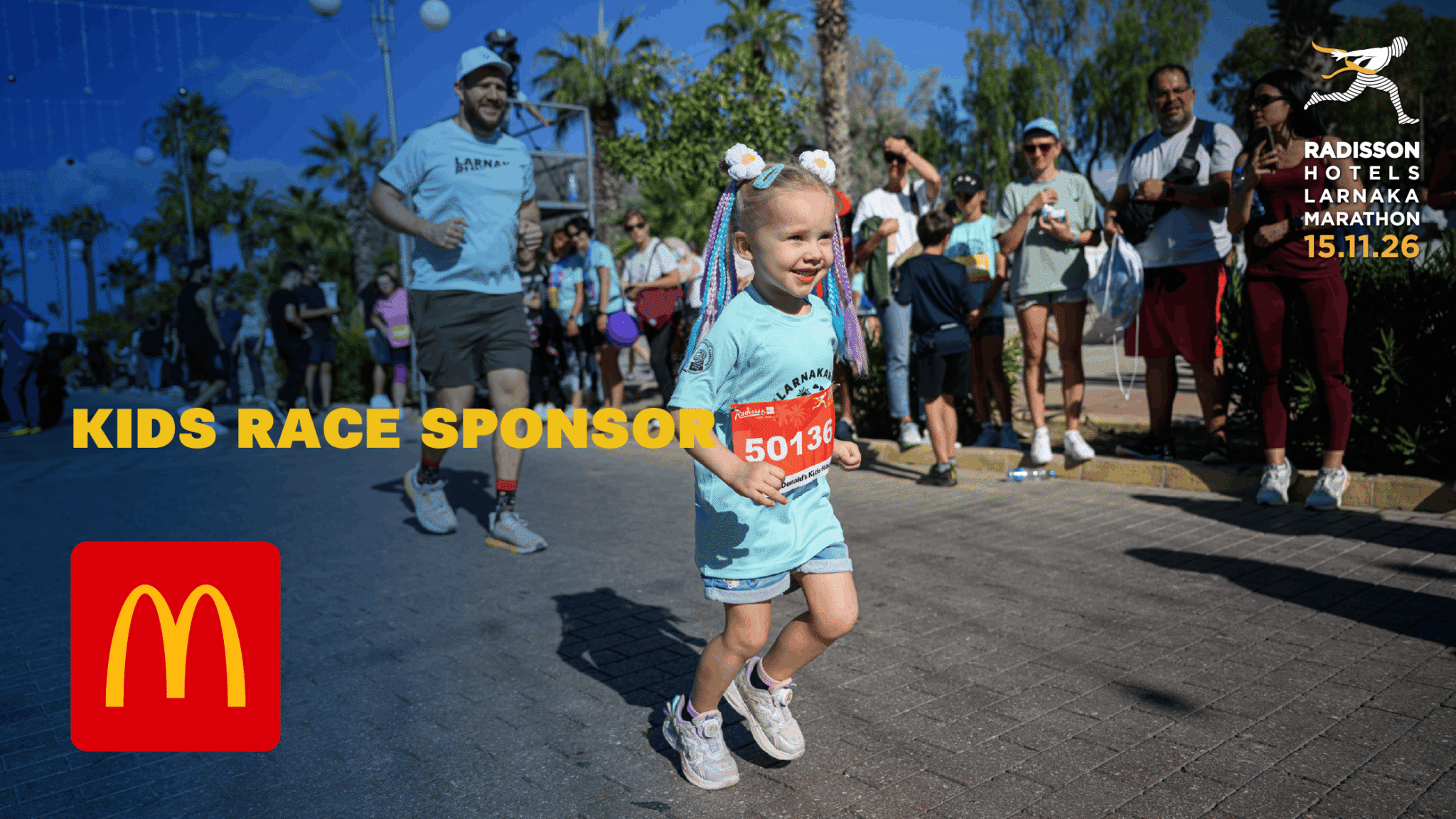 Thanks to McDonald’s™ Cyprus, the Radisson Hotels Larnaca Marathon is filled with children’s smiles