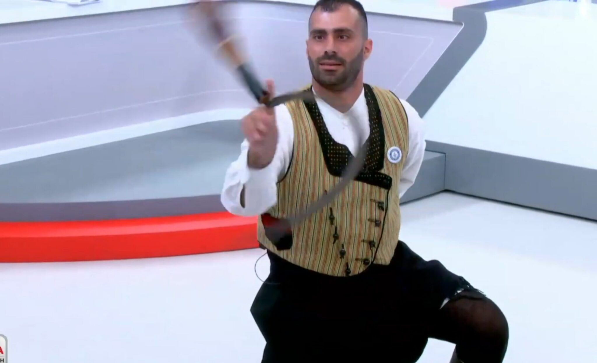 Mr. Drepani on “ALPHA News”: He danced and impressed the audience with the traditional sickle (VIDEO)