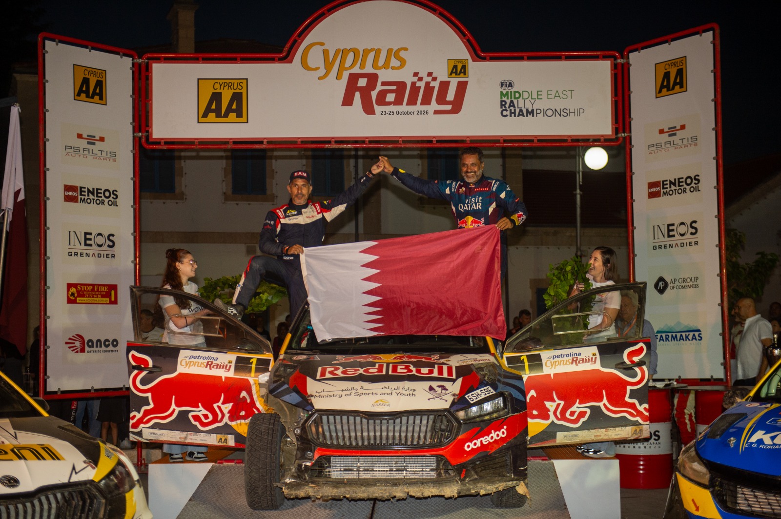 Thrilling finish at the Cyprus Rally; Al-Attiyah wins by a hair